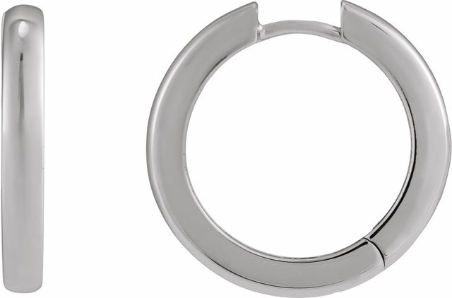 Sterling Silver Hinged 20 mm Hoop Earrings