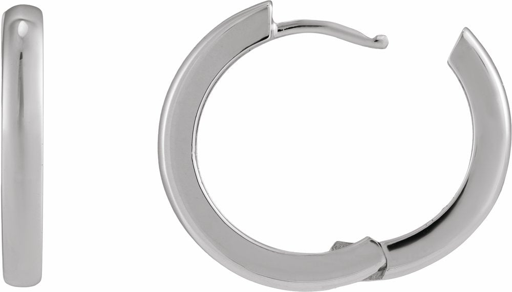 Sterling Silver Hinged 20 mm Hoop Earrings