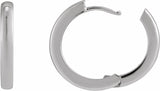 Sterling Silver Hinged 20 mm Hoop Earrings