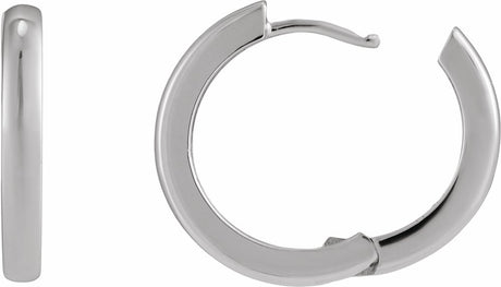 Sterling Silver Hinged 20 mm Hoop Earrings