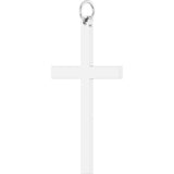 14K White Gold Cross Pendant
