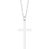 Sterling Silver Cross 18" Necklace