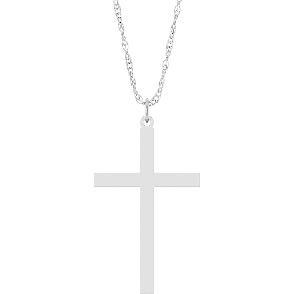 Sterling Silver Cross 18" Necklace