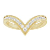 14K Yellow Gold 1/4 CTW Lab-Grown Diamond Contour Band