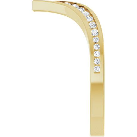 14K Yellow Gold 1/4 CTW Lab-Grown Diamond Contour Band