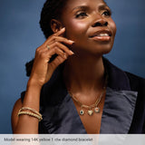 14K Yellow Gold 1 CTW Lab-Grown Diamond Link 7" Bracelet