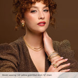 Sterling Silver 4 mm Mirror 16" Chain