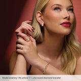 14K Yellow Gold 1 1/2 CTW Lab-Grown Diamond Paperclip-Style 7" Bracelet