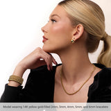 14K Yellow Gold-Filled 2.5 mm Elastic Bead 6 1/2" Bracelet