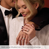 14K White 1 CTW Lab-Grown Diamond Stud Earrings