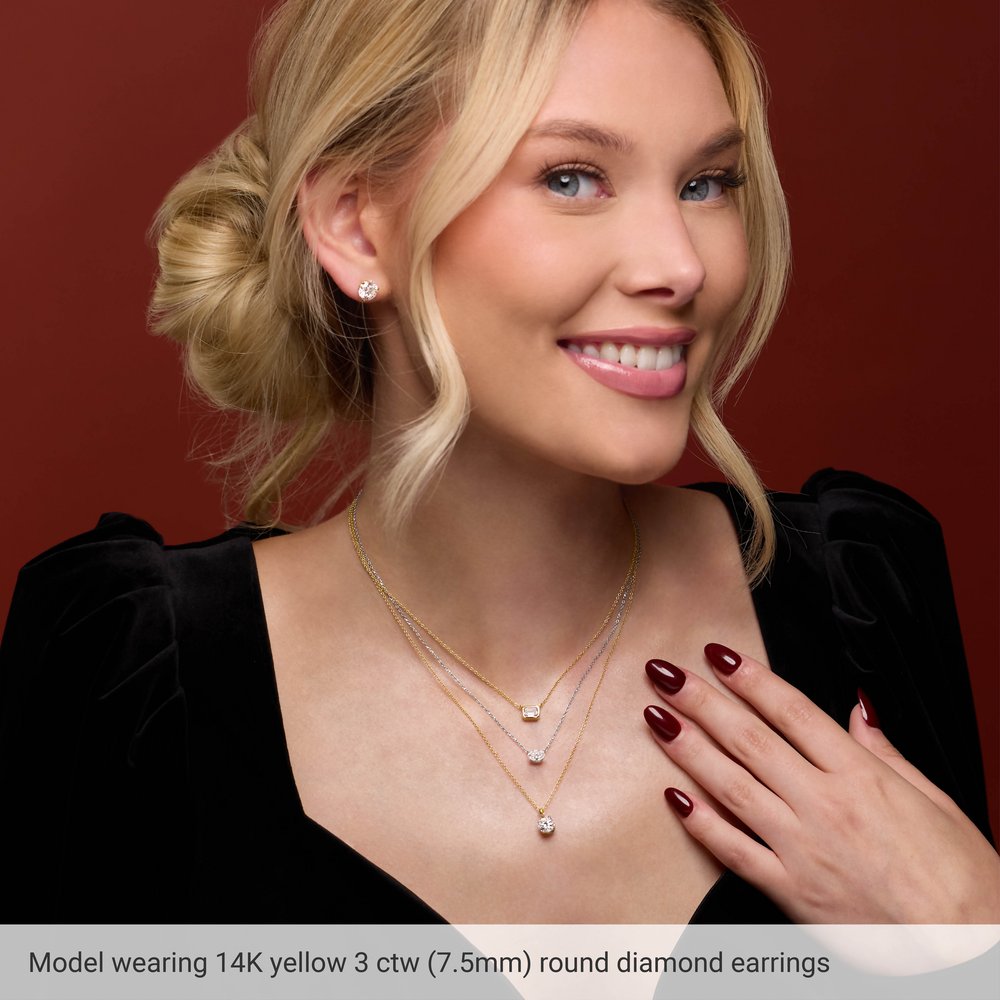 14K White 1 CTW Natural Diamond Stud Earrings