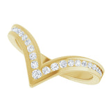 14K Yellow Gold 1/4 CTW Lab-Grown Diamond Contour Band