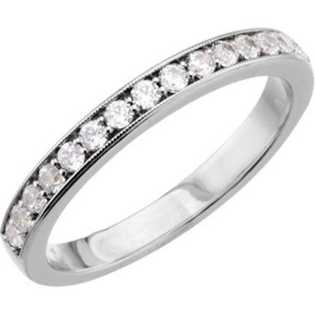 14K White 1/4 CTW Natural Diamond Band