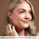 14K Rose Gold Hinged 8 mm Hoop Earrings
