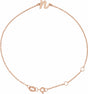 14K Rose Initial N 6 1/2-7 1/2" Bracelet