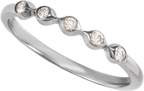 14K White Gold 1/8 CTW Lab-Grown Diamond Anniversary Band