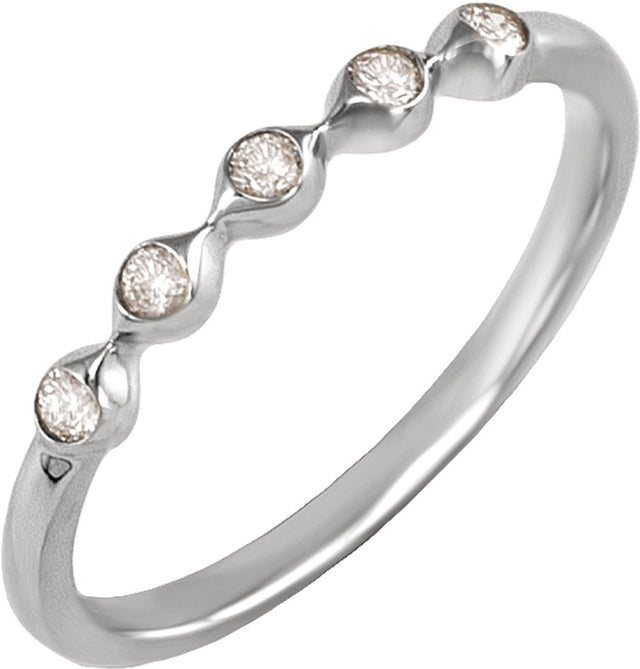 14K White Gold 1/8 CTW Lab-Grown Diamond Anniversary Band