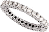 14K White Gold 1 CTW Lab-Grown Diamond Flexible Eternity Band Size 7