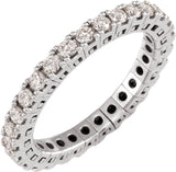14K White Gold 1 CTW Lab-Grown Diamond Flexible Eternity Band Size 7