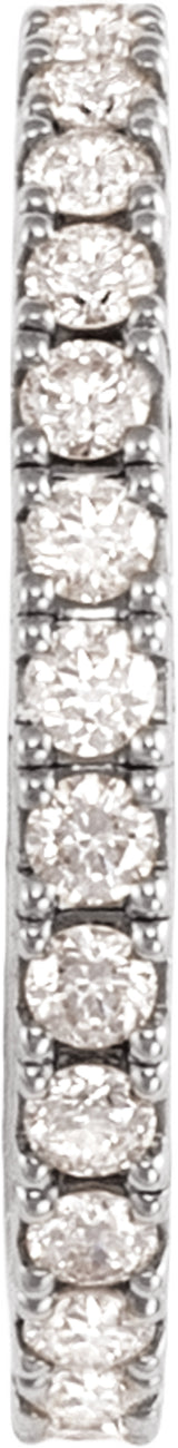 14K White Gold 1 CTW Lab-Grown Diamond Flexible Eternity Band Size 7
