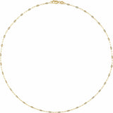 14K Yellow Gold-Filled 1.6 mm Multi-Color Enamel Bead Paperclip-Style 18" Chain