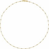 14K Yellow Gold-Filled 1.6 mm Multi-Color Enamel Bead Paperclip-Style 20" Chain