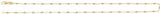 14K Yellow Gold-Filled 1.6 mm Multi-Color Enamel Bead Paperclip-Style 16" Chain