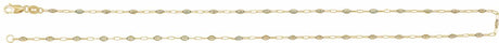 14K Yellow Gold-Filled 1.6 mm Multi-Color Enamel Bead Paperclip-Style 20" Chain