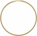 14K Yellow Gold-Filled 4.8 mm Oval Snake 18" Chain