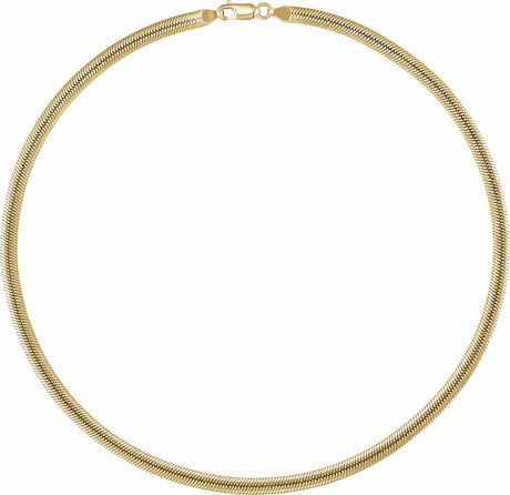 14K Yellow Gold-Filled 4.8 mm Oval Snake 16" Chain