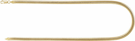 14K Yellow Gold-Filled 4.8 mm Oval Snake 20" Chain