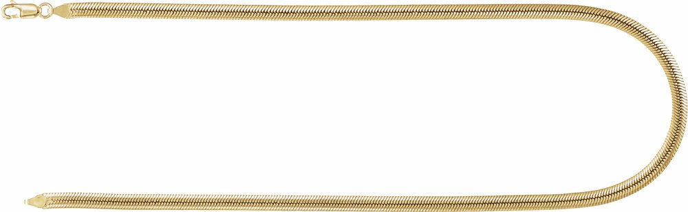 14K Yellow Gold-Filled 4.8 mm Oval Snake 20" Chain