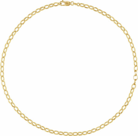 14K Yellow Gold-Filled 5 mm Rolo 16" Chain