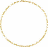 14K Yellow Gold-Filled 5 mm Rolo 20" Chain