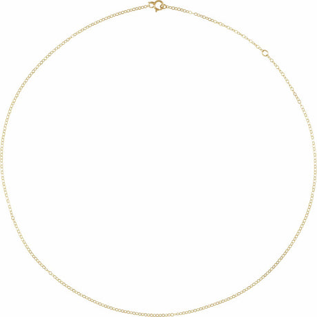 14K Yellow Gold-Filled 1.5 mm Flat 16-18" Cable Chain