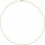 14K Yellow Gold-Filled 1.5 mm Figaro 16-18" Chain
