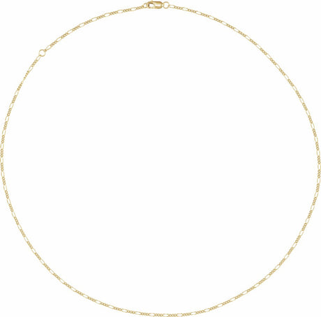 14K Yellow Gold-Filled 1.5 mm Figaro 16-18" Chain