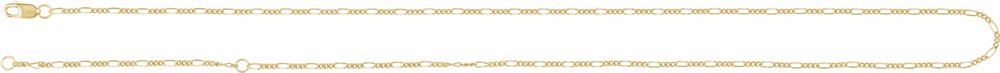 14K Yellow Gold-Filled 1.5 mm Figaro 16-18" Chain