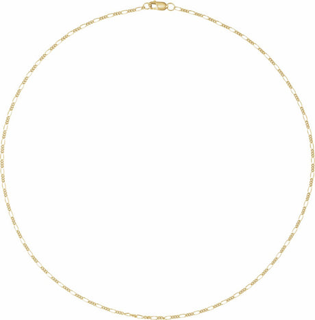 14K Yellow Gold-Filled 1.5 mm Figaro 24" Chain