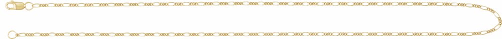 14K Yellow Gold-Filled 1.5 mm Figaro 24" Chain
