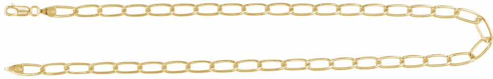 14K Yellow Gold-Filled 5.7 mm Elongated Curb 18" Chain