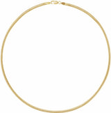 14K Yellow Gold-Filled 3 mm Oval Snake 18" Chain