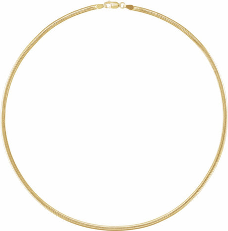 14K Yellow Gold-Filled 3 mm Oval Snake 18" Chain