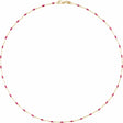 14K Yellow Gold-Filled 1.6 mm Pink Enamel Bead Paperclip-Style 20" Chain