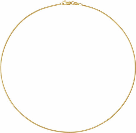 14K Yellow Gold-Filled 1.2 mm Round Snake 20" Chain