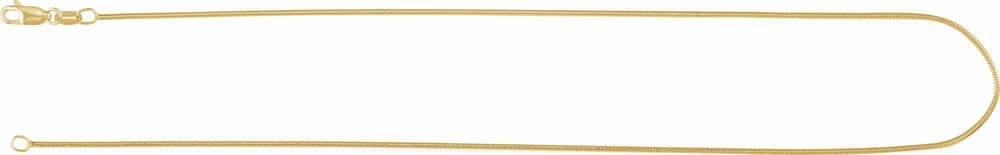 14K Yellow Gold-Filled 1.2 mm Round Snake 18" Chain