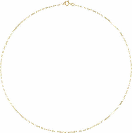 14K Yellow Gold-Filled 1.5 mm Flat 24" Cable Chain