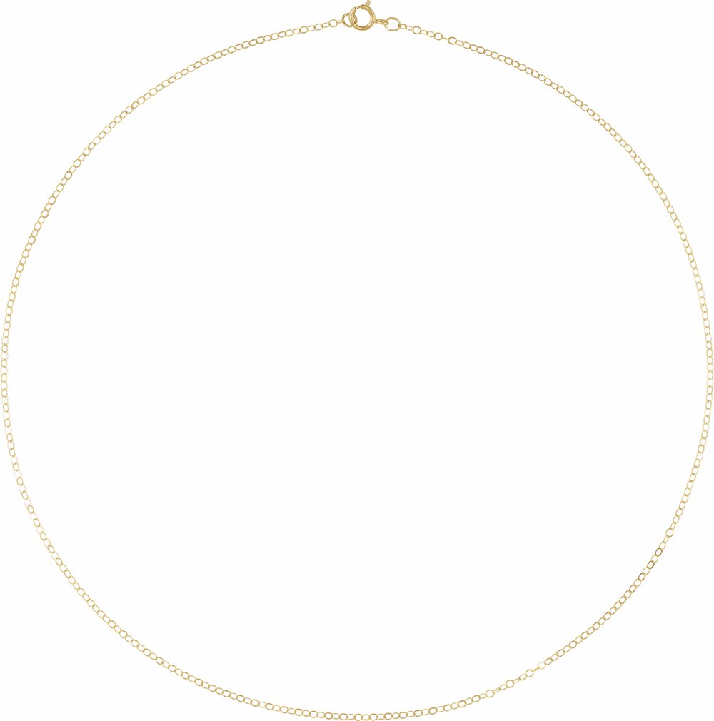 14K Yellow Gold-Filled 1.5 mm Flat 16" Cable Chain