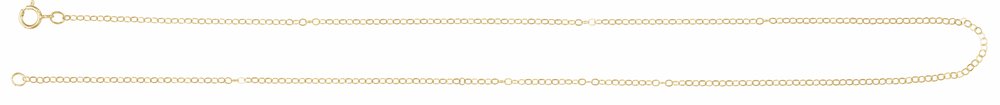 14K Yellow Gold-Filled 1.5 mm Flat 24" Cable Chain