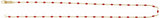 14K Yellow Gold-Filled 1.6 mm Red Enamel Bead Paperclip-Style 20" Chain